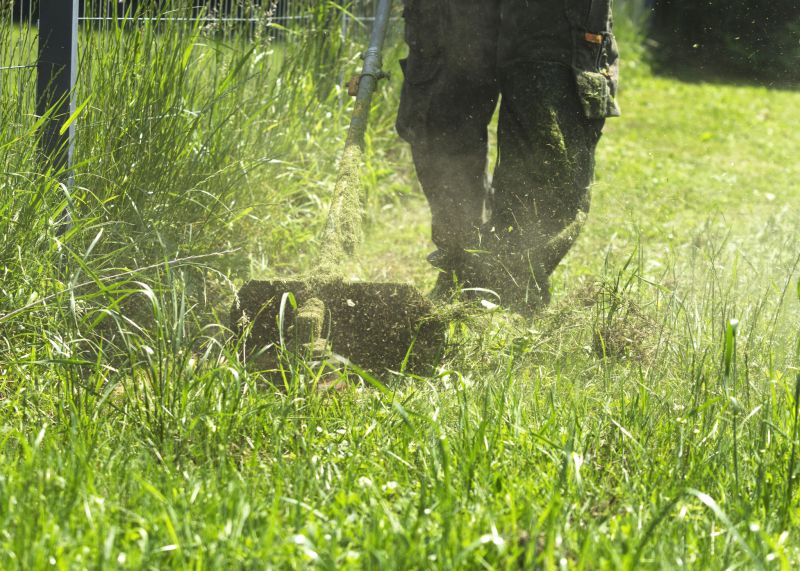 Grass clippings being collected